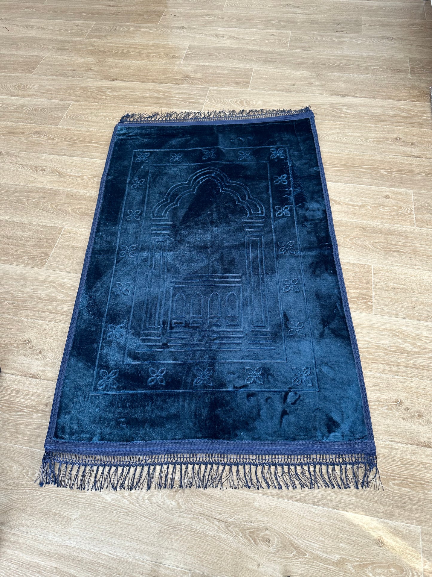 Tapis de prière confort large Bleu Nuit