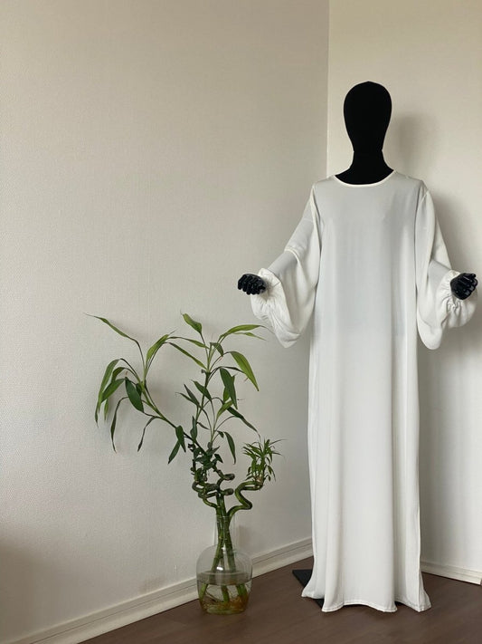 Abaya simple Blanc - Al-anbar