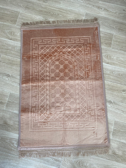 Tapis de prière confort large Marron