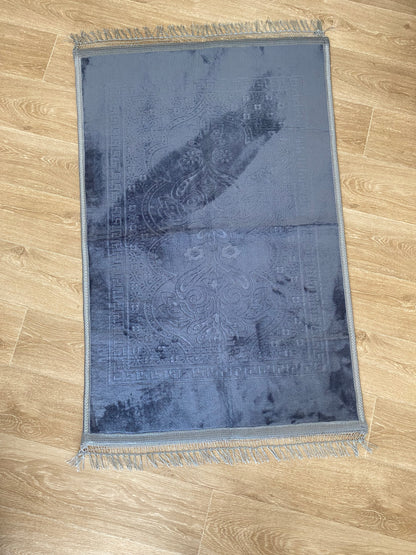 Tapis de prière confort large Gris foncé