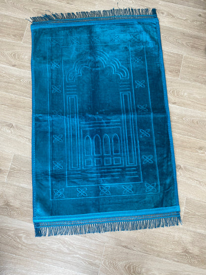 Tapis de prière confort large Bleu