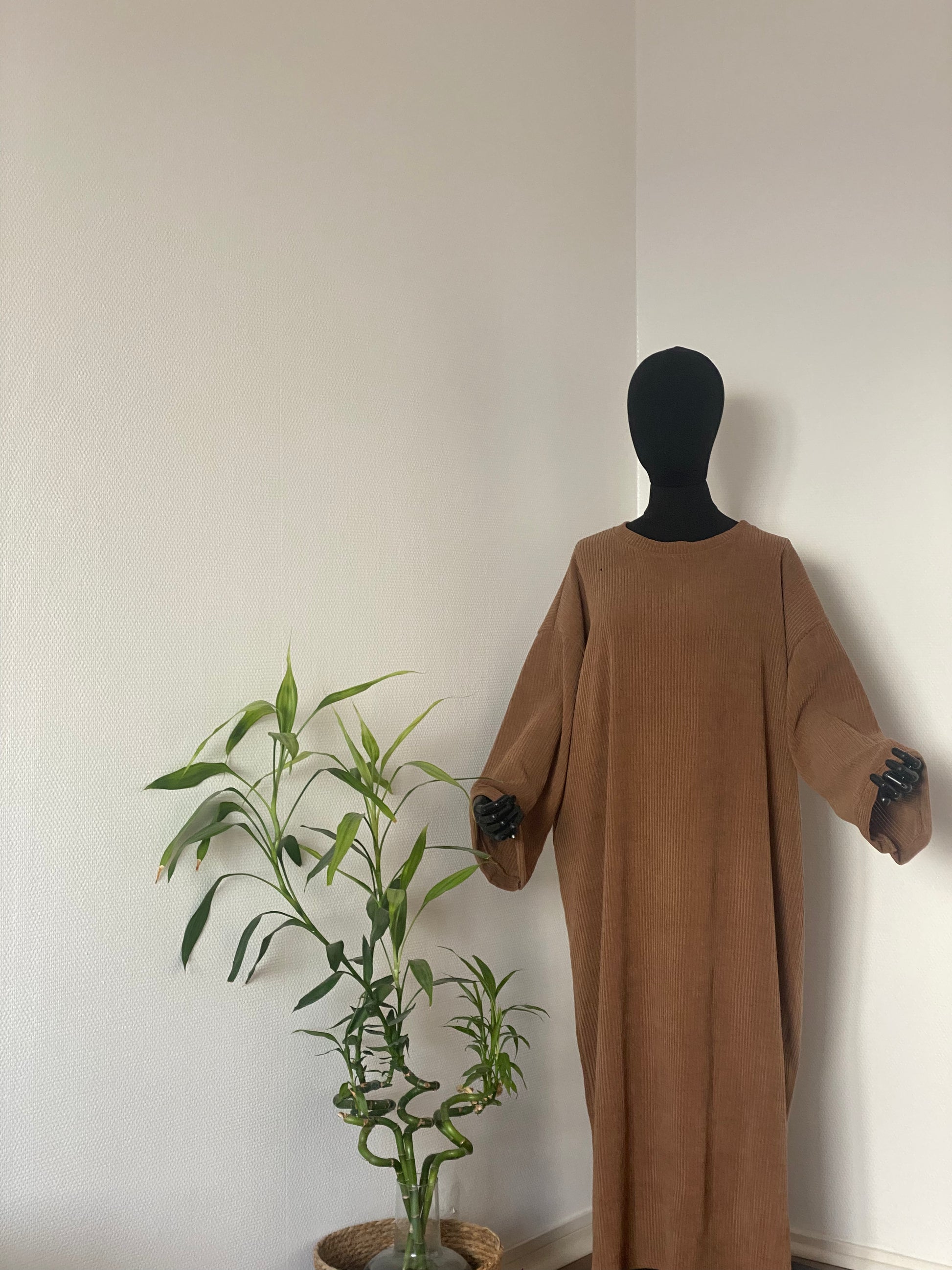 Robe velours online camel