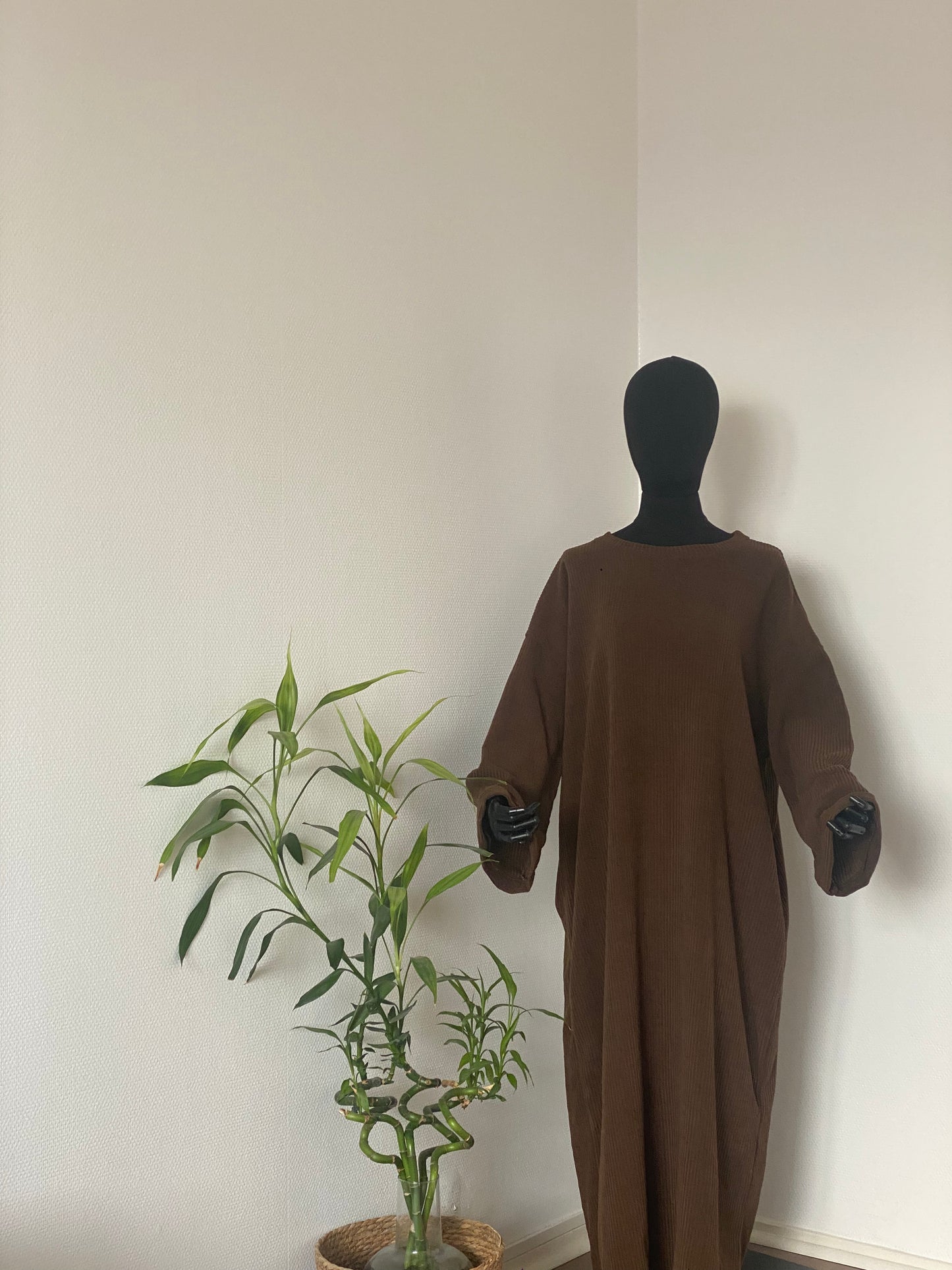 Robe velours Marron - Al-anbar