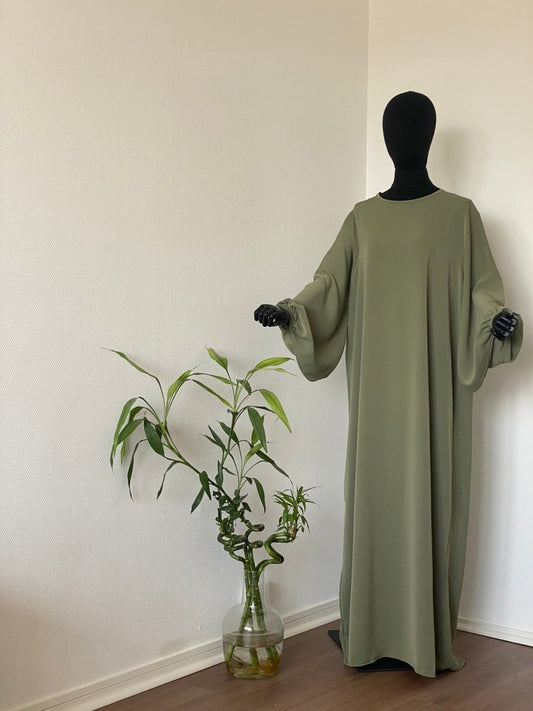 Abaya simple Kaki - Al-anbar