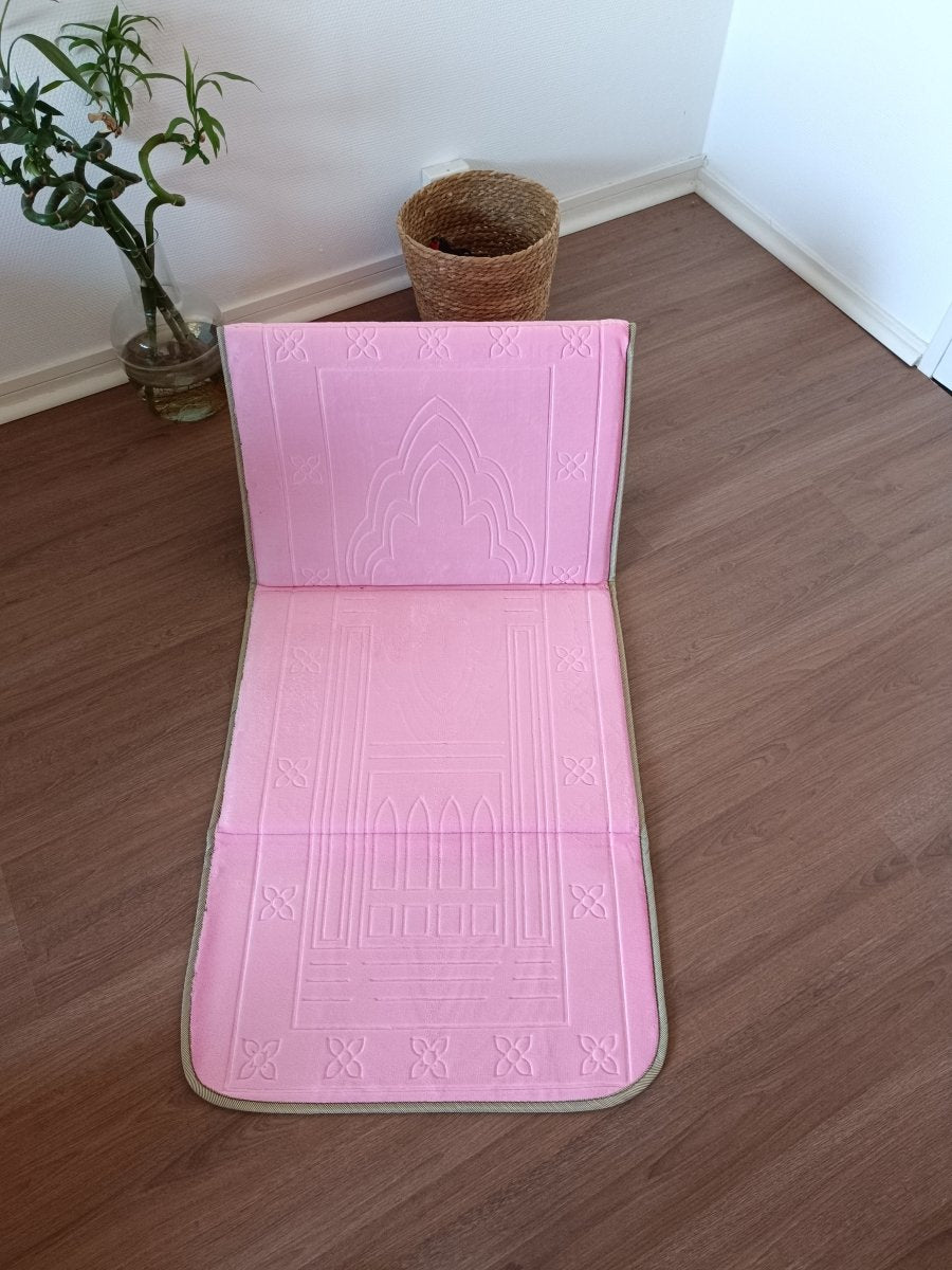 Tapis de prière avec dossier Rose - Al-anbar