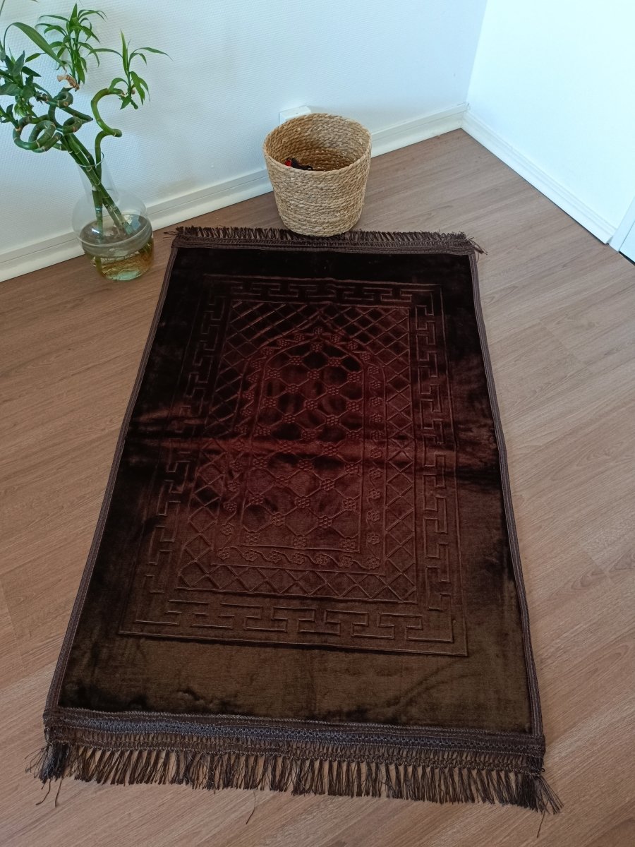 Tapis de prière confort large Brun - Al-anbar