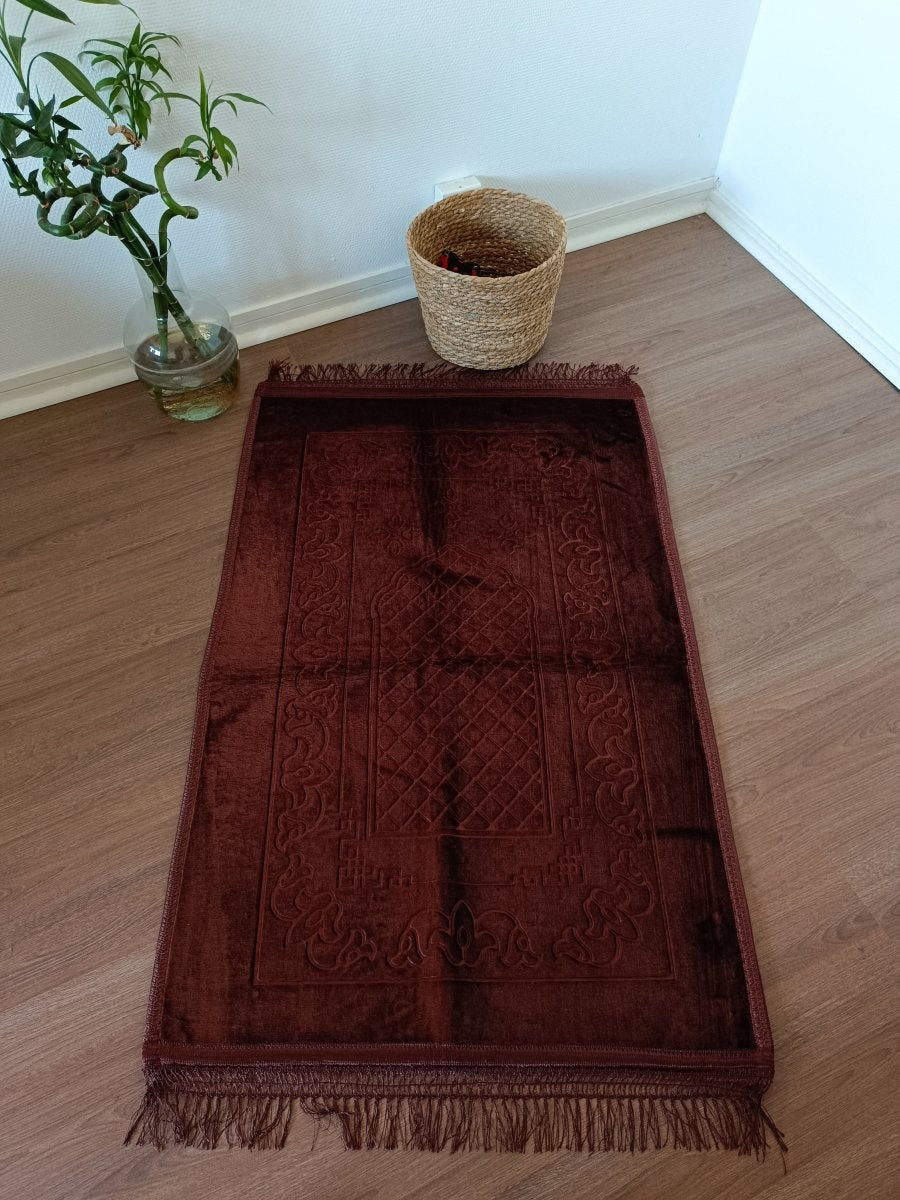 Tapis de prière confort large Marron - Al-anbar